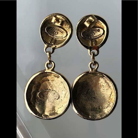 RARE Vintage 90s CHANEL CC LOGO Earrings SIGNED - Picture 8 of 8